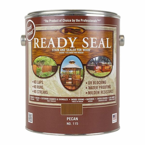 Ready Seal, 115 Pecan Semi-Transparent Exterior Stain and Sealer, 1 Gallon