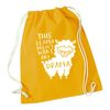 Flox Creative Mustard Drawstring Bag This Llama Doesn't Want Drama