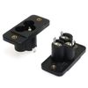 E-outstanding C6 Panel Mount Plug Adapter 2PCS 3Pins 250V 10A AC IEC Inlet Module Plug Power Connector Socket Straight