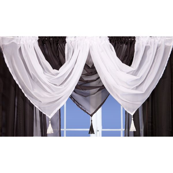 John Aird Voile Swag With Tassel (White)