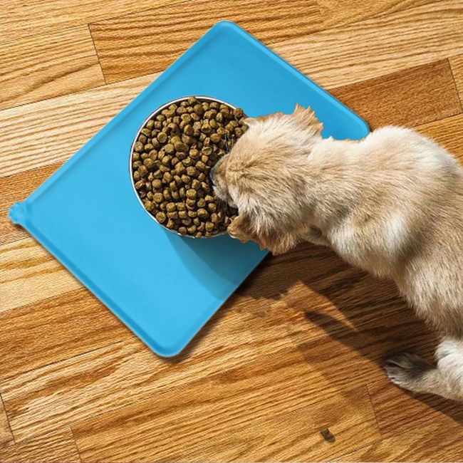 Dog Cat Pet Food Mat Dog Feeding Mat for Food and Water Silicone Dog Dish  Mats