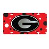 Polka Dot Georgia Laser Cut Mirror Tag Red