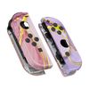 eXtremeRate Cosmic Pink Gold Marble Effect Joy con Handheld Controller Housing with Buttons, DIY Replacement Shell Case for Nintendo Switch Joycon & Switch OLED Joy con