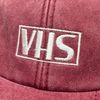 Outsdr Unisex VHS Washed Embroidered Dad Baseball Cap - Red