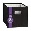 Superio Fabric Organizing Bin, 11" Black Fabric Cube 8-Pack