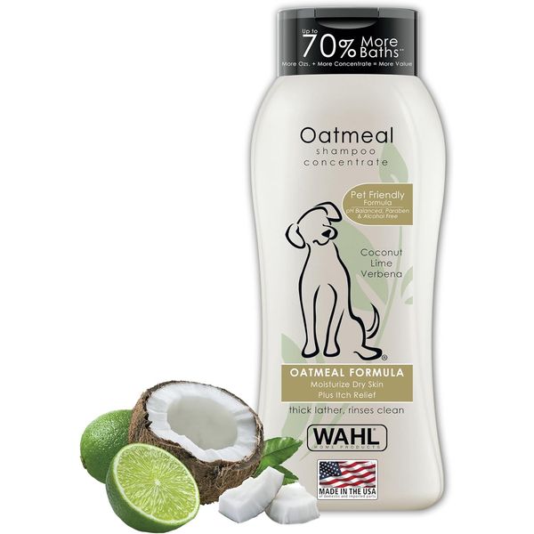 USA Dry Skin & Itch Relief Pet Shampoo for Dogs – Oatmeal Formula with Coconut