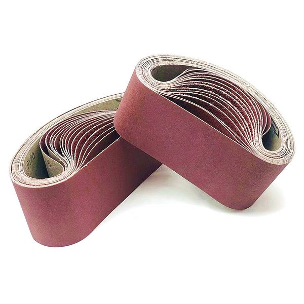 FEIHU Sanding belts 75 x 533 mm.6 different grits. 60/80/120/150/240/320,Sanding Belt Set, for Belt Sander,Polishing Metal,Wood,Pack of 15