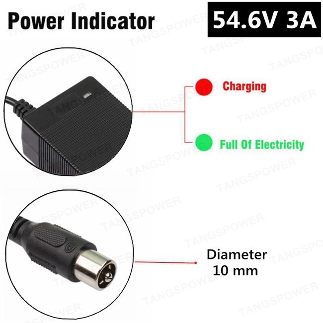 54.6V 3A Lithium Battery Charger 54.6V3A Electric Bike Charger For