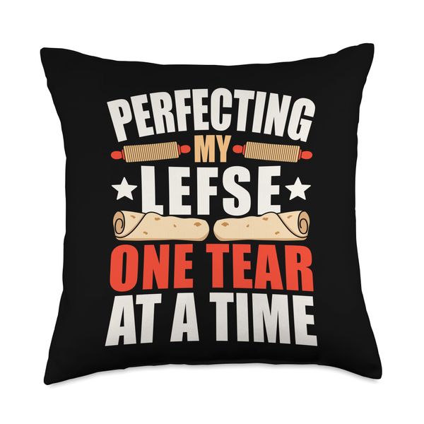 Perfection My Lefse Flatbread Norwegian Cuisine Throw Pillow