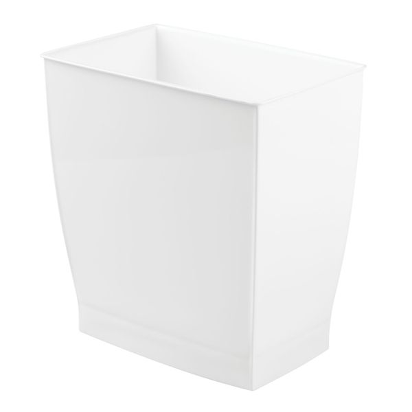 iDesign Mono Rubbish Bin, Plastic, White