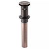 Extended Press Type Pop-Up Bathroom Drain - Overflow Hole - Oil Rubbed Bronze