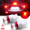 7443 LED Strobe Flashing Blinking Brake Tail Light Parking Safety Warning 2pcs