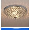 Chrome Flush Mount Crystal Ceiling Light, 11.8” x 4.7”