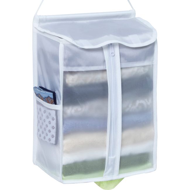 Astro Towel Storage Case, White, Translucent, Towel Stocker, Water Repellent, Wall Hanging, Towel Holder, Pocket 110-03