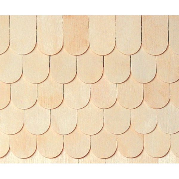 Dollhouse Miniature Unfinished Whitewood Fishscale Shingles