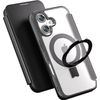 [Magsafe Compatible Multi-Function Stand] smhokesu iPhone 16 Case Notebook Type MagSafe Compatible Phone 16 Case Stand Ring iPhone 16 Smartphone Case Ring & Stand Switching Wireless Charging