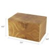Small/Keepsake Natural Box Funeral Cremation Urn for Ashes, 85 Cubic Inches