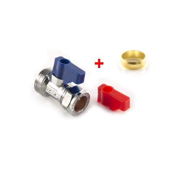 Wärmer System Straight Washing Machine Tap - 15mm x 3/4"