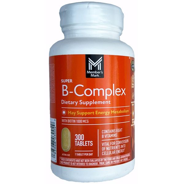 Members Mark Super B-Complex Dietary Supplement (300 Count)