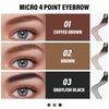 Apooliy Waterproof Liquid Eyebrow Pen, Microblading Eyebrow Pencil with a Micro-Fork Tip Applicator,Long-Lasting,Creates Natural Looking Brows Effortlessly