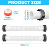 2PCS Flexible Water Pool Hose Set for Filter Pump and Saltwater Systems(White)