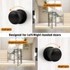 Probrico Passage Door Knobs, Keyless Interior Door Knobs, Closet Hallway Door Handles, Oil Rubbed Bronze, Ball Style, 2 Pack
