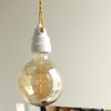 Dimmable Edison Bulb LED E26 Spiral (BIG GLOBE Gold) Edison Bulb LED Retro Bare Bulb