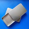3 x 50ml Rectangular Tin with Slider Lid - Small Travel Storage Containers/Sweets/Lip Balm/Favour/Gift/Pill Boxes - Silver