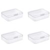 Leliafleury 9.1x5.9x2.5cm Transparent Plastic Organizer, 5Pcs Empty Mini Rectangular Storage Containers Clear Plastic Storage Boxes with Lids for Small Items