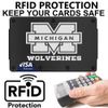 Michigan Wolverines Engraved Titanium Carbon Fiber RFID Blocking Wallet Gift D7