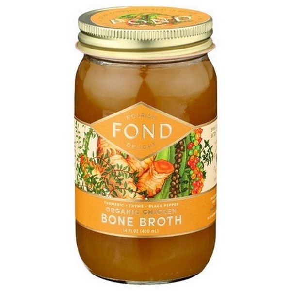 Organic Turmeric Thyme Black Pepper Chicken Bone Broth