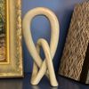 Global Crafts Natural Soapstone 6-inch Lover's Knot