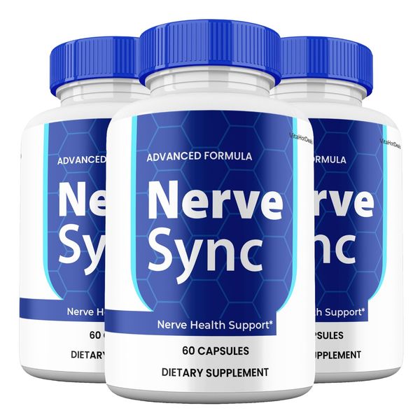 Nerve Sync Capsules, Max Strength Nerve Health Supplement, NerveSync (3 Pack)