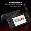 JINGDU Protective Case Compatible with Nintendo Switch 2017, TPU Case Accessory for Switch Console and Grip Joy-Con, Switch Protector with 4 Thumb Grips, Black Spider Web