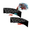 CTWPets Half Shrimp Breeding Protector | Shrimp Breeding Cave Aquarium Tunnel (Black, 2 Pack)