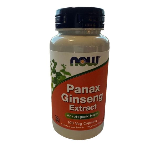 Now Panax Ginseng Extract 100 Veg Capsules Adaptogenic Herb Dietary Supplement