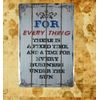 For Every Thing tin metal sign interior design and decoration