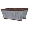 Southern Patio 24" Westlake Deck Rail Garden Planter, Rustic Galvanized (2 Pack)
