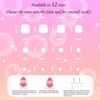 Glitter French False Toenails, Acrylic Press on Toe Nails, White Fake Toe Nails with Glue Sticker Stick on Nails for Toe for Women and Girls Fashion