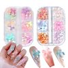 3D Aurora Bow Nail Charms,2Boxes Colorful Cute Nail Art Bows,72PCS Resin Bowknots Nail Jewelry Supplies for Nail Art Design Decorations Craft DIY