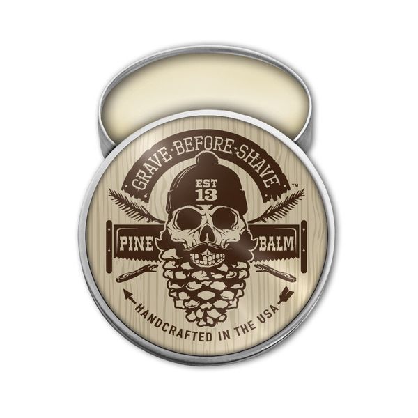 GRAVE BEFORE SHAVE Pine Scent Beard Balm (Pine/Cedar wood scent) (2 oz.)