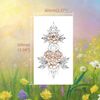 VIWIEU 15 Pcs Tattoo Stickers Small Beautiful Flowers Women Temporary Tattoo Body Seal Realistic Women Teen Girls Rose Lotus Daisy Butterfly Moon Star Gift Tattoo Set for Face, Neck, Chest, Bone, Clavicle, Arm, Waist, Belly Body-Art Waterproof Long Lastin