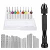 60Pcs Pin Bench Vise Mini Micro Hand Twist Drill Bits Set for Rotary Tools Kit
