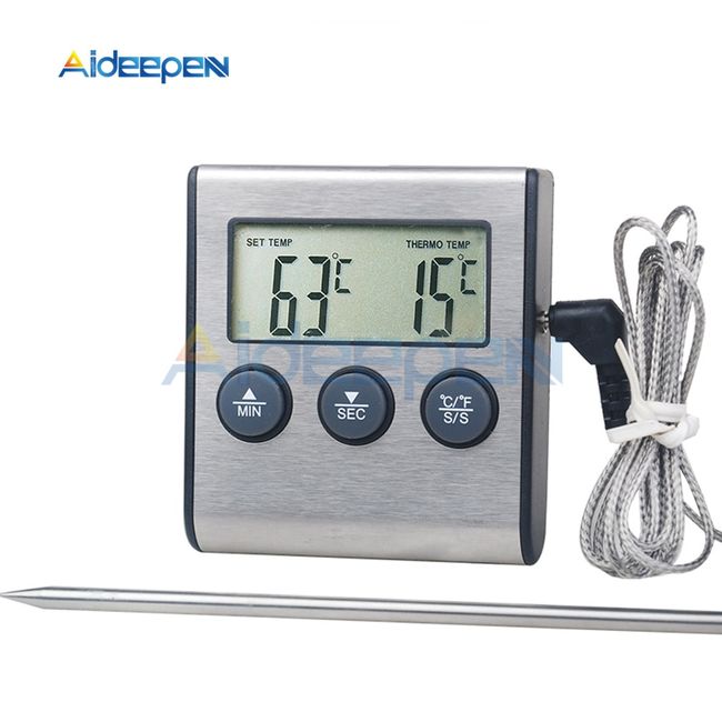 Stainless Steel Oven Cooker Thermometer Mini Thermometer Grill