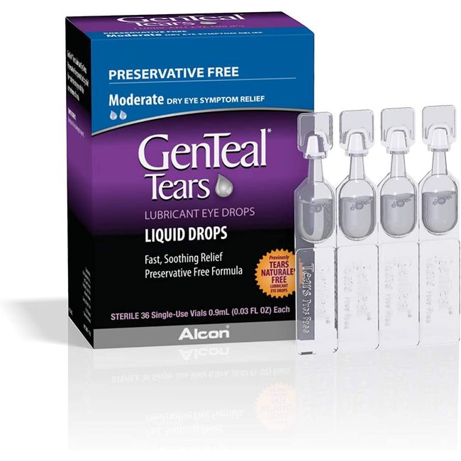 GenTeal Tears Liquid Drops, Single-Use Vials - 36 ct, Pack of 3