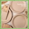 Ibambo Bamboo Disposable Paper Plates - 9 Inch, 125 Pack, Compostable Plates