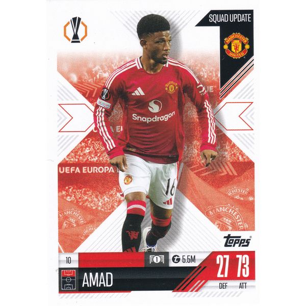 Match Attax Extra 2024 2025 Amad 10 Trading Card