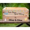Easter Crate Personalised Wooden Easter Crate Easter Egg Treat Box Easter Bunny Basket Hamper Egg Hunt Box Easter Gift