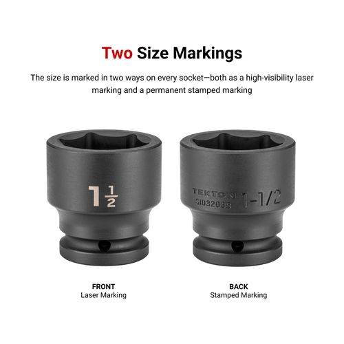 TEKTON 3/4 Inch Drive x 1-11/16 Inch 6-Point Impact Socket | SID32043