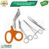 4 Pcs First Aid Paramedic Essential Nursing Tools Surgical Instruments - Orange